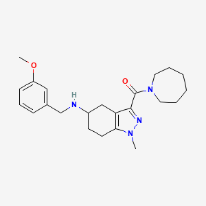 molecular formula C23H32N4O2 B5966294 3-(1-azepanylcarbonyl)-N-(3-methoxybenzyl)-1-methyl-4,5,6,7-tetrahydro-1H-indazol-5-amine 