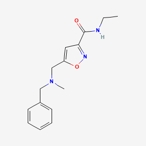 molecular formula C15H19N3O2 B5966296 5-{[benzyl(methyl)amino]methyl}-N-ethyl-3-isoxazolecarboxamide 