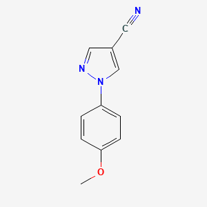 B596630 1-(4-methoxyphenyl)-1H-pyrazole-4-carbonitrile CAS No. 118718-59-5