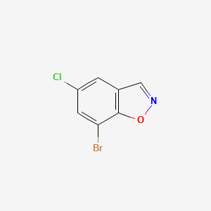 molecular formula C7H3BrClNO B596631 7-溴-5-氯苯并[d]异噁唑 CAS No. 1260903-12-5