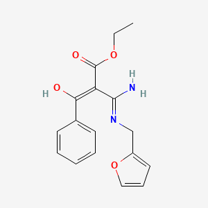 molecular formula C17H18N2O4 B5966313 ethyl 3-amino-2-benzoyl-3-[(2-furylmethyl)amino]acrylate 