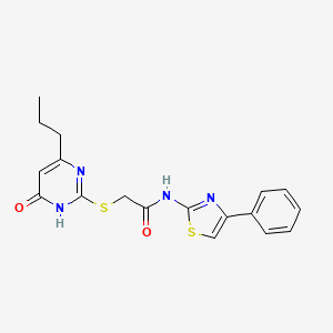 2-[(6-oxo-4-propyl-1,6-dihydro-2-pyrimidinyl)thio]-N-(4-phenyl-1,3-thiazol-2-yl)acetamide