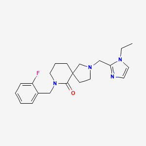 2-[(1-ethyl-1H-imidazol-2-yl)methyl]-7-(2-fluorobenzyl)-2,7-diazaspiro[4.5]decan-6-one