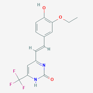 4-[2-(3-ethoxy-4-hydroxyphenyl)vinyl]-6-(trifluoromethyl)-2(1H)-pyrimidinone