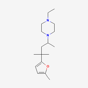 molecular formula C17H30N2O B5966361 1-[1,3-dimethyl-3-(5-methyl-2-furyl)butyl]-4-ethylpiperazine 