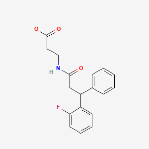 molecular formula C19H20FNO3 B5966363 methyl N-[3-(2-fluorophenyl)-3-phenylpropanoyl]-beta-alaninate 