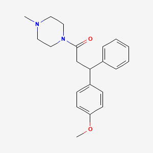 molecular formula C21H26N2O2 B5966364 1-[3-(4-methoxyphenyl)-3-phenylpropanoyl]-4-methylpiperazine 