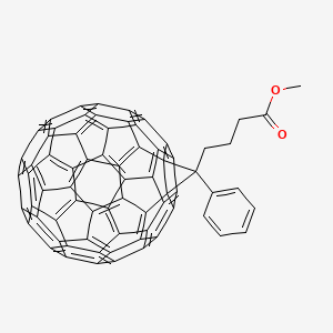 molecular formula C72H14O2 B596637 3'H-Cyclopropa[1,9][5,6]fullerene-C60-Ih-3'-butanoic acid, 3'-phenyl-, methyl ester CAS No. 161196-25-4