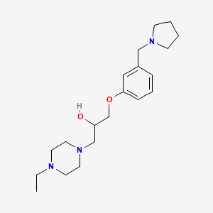 molecular formula C20H33N3O2 B5966388 1-(4-ethyl-1-piperazinyl)-3-[3-(1-pyrrolidinylmethyl)phenoxy]-2-propanol 