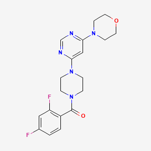 molecular formula C19H21F2N5O2 B5966446 4-{6-[4-(2,4-difluorobenzoyl)-1-piperazinyl]-4-pyrimidinyl}morpholine 