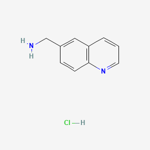 molecular formula C10H11ClN2 B596646 喹啉-6-基甲胺盐酸盐 CAS No. 114223-89-1