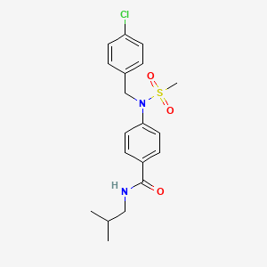 4-[(4-chlorobenzyl)(methylsulfonyl)amino]-N-isobutylbenzamide