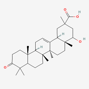molecular formula C30H46O4 B596649 (4aR,6aR,6aS,6bR,12aR,14bR)-4-羟基-2,4a,6a,6b,9,9,12a-七甲基-10-氧代-3,4,5,6,6a,7,8,8a,11,12,13,14b-十二氢-1H-苊-2-羧酸 CAS No. 144629-84-5