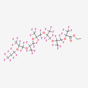 molecular formula C23H5F41O8 B596651 全氟-2,5,8,11,14,17-六甲基-3,6,9,12,15,18-六氧二十烷酸乙酯 CAS No. 121368-60-3
