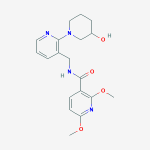 molecular formula C19H24N4O4 B5966521 N-{[2-(3-hydroxy-1-piperidinyl)-3-pyridinyl]methyl}-2,6-dimethoxynicotinamide 