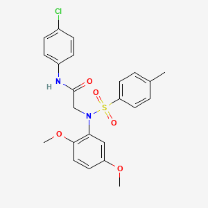 molecular formula C23H23ClN2O5S B5966547 N~1~-(4-chlorophenyl)-N~2~-(2,5-dimethoxyphenyl)-N~2~-[(4-methylphenyl)sulfonyl]glycinamide 