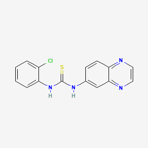 molecular formula C15H11ClN4S B5966550 N-(2-chlorophenyl)-N'-6-quinoxalinylthiourea 