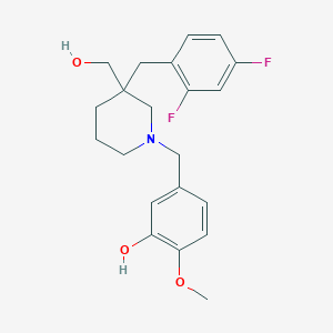 5-{[3-(2,4-difluorobenzyl)-3-(hydroxymethyl)-1-piperidinyl]methyl}-2-methoxyphenol