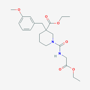 ethyl 1-{[(2-ethoxy-2-oxoethyl)amino]carbonyl}-3-(3-methoxybenzyl)-3-piperidinecarboxylate