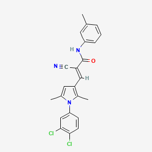 molecular formula C23H19Cl2N3O B5966599 2-cyano-3-[1-(3,4-dichlorophenyl)-2,5-dimethyl-1H-pyrrol-3-yl]-N-(3-methylphenyl)acrylamide 