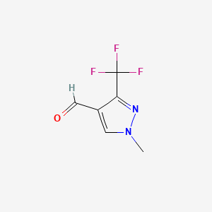 molecular formula C6H5F3N2O B596661 1-甲基-3-(三氟甲基)-1H-吡唑-4-甲醛 CAS No. 128225-66-1