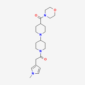 molecular formula C22H34N4O3 B5966614 1'-[(1-methyl-1H-pyrrol-3-yl)acetyl]-4-(4-morpholinylcarbonyl)-1,4'-bipiperidine 