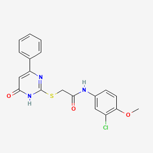 N-(3-chloro-4-methoxyphenyl)-2-[(6-oxo-4-phenyl-1,6-dihydro-2-pyrimidinyl)thio]acetamide