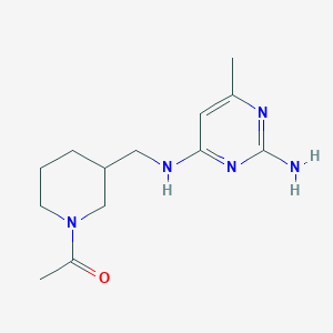 molecular formula C13H21N5O B5966652 N~4~-[(1-acetyl-3-piperidinyl)methyl]-6-methyl-2,4-pyrimidinediamine 