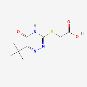 molecular formula C9H13N3O3S B596666 [(6-叔丁基-5-氧代-2,5-二氢-1,2,4-三嗪-3-基)硫烷基]乙酸 CAS No. 114960-69-9