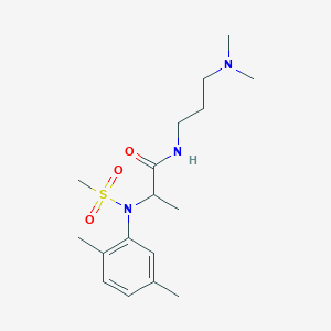 molecular formula C17H29N3O3S B5966696 N~1~-[3-(dimethylamino)propyl]-N~2~-(2,5-dimethylphenyl)-N~2~-(methylsulfonyl)alaninamide 