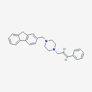 molecular formula C27H28N2 B5966710 1-(9H-fluoren-2-ylmethyl)-4-(3-phenyl-2-propen-1-yl)piperazine 