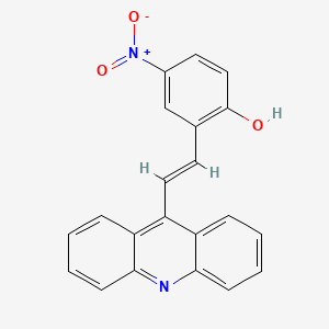 molecular formula C21H14N2O3 B5966729 2-[2-(9-acridinyl)vinyl]-4-nitrophenol 