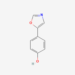 molecular formula C9H7NO2 B596673 4-(1,3-Oxazol-5-YL)phenol CAS No. 1128-71-8