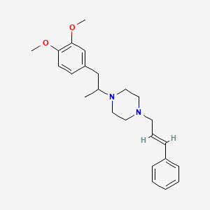 molecular formula C24H32N2O2 B5966741 1-[2-(3,4-dimethoxyphenyl)-1-methylethyl]-4-(3-phenyl-2-propen-1-yl)piperazine 