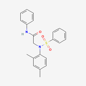molecular formula C22H22N2O3S B5966742 N~2~-(2,4-dimethylphenyl)-N~1~-phenyl-N~2~-(phenylsulfonyl)glycinamide 