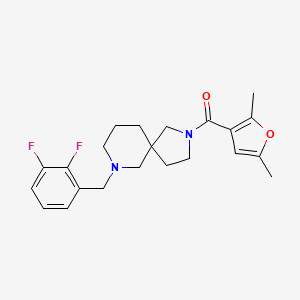 molecular formula C22H26F2N2O2 B5966750 7-(2,3-difluorobenzyl)-2-(2,5-dimethyl-3-furoyl)-2,7-diazaspiro[4.5]decane 