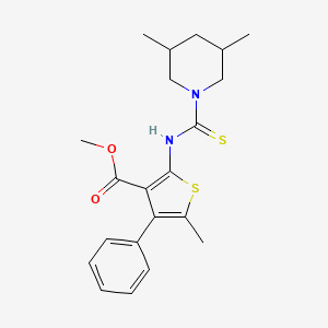 methyl 2-{[(3,5-dimethyl-1-piperidinyl)carbonothioyl]amino}-5-methyl-4-phenyl-3-thiophenecarboxylate