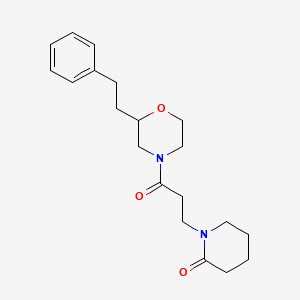 1-{3-oxo-3-[2-(2-phenylethyl)-4-morpholinyl]propyl}-2-piperidinone