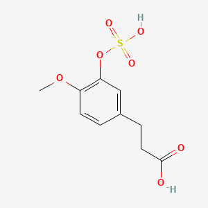 molecular formula C10H12O7S B596679 3-[4-甲氧基-3-(磺酰氧基)苯基]丙酸 CAS No. 1258842-21-5