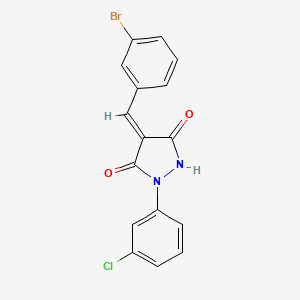 4-(3-bromobenzylidene)-2-(3-chlorophenyl)-5-hydroxy-2,4-dihydro-3H-pyrazol-3-one