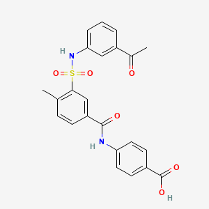 molecular formula C23H20N2O6S B5966799 4-[(3-{[(3-acetylphenyl)amino]sulfonyl}-4-methylbenzoyl)amino]benzoic acid 