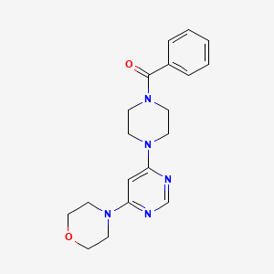 molecular formula C19H23N5O2 B5966811 4-[6-(4-benzoyl-1-piperazinyl)-4-pyrimidinyl]morpholine 