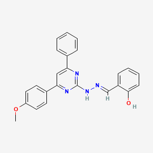 2-hydroxybenzaldehyde [4-(4-methoxyphenyl)-6-phenyl-2-pyrimidinyl]hydrazone