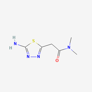 molecular formula C6H10N4OS B596683 2-(5-氨基-1,3,4-噻二唑-2-基)-N,N-二甲基乙酰胺 CAS No. 1211773-00-0