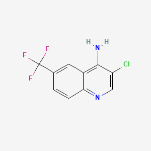 molecular formula C10H6ClF3N2 B596684 3-Chloro-6-(trifluoromethyl)quinolin-4-amine CAS No. 1210126-01-4