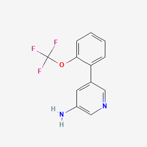 molecular formula C12H9F3N2O B596685 5-(2-(Trifluoromethoxy)phenyl)pyridin-3-amine CAS No. 1258620-51-7