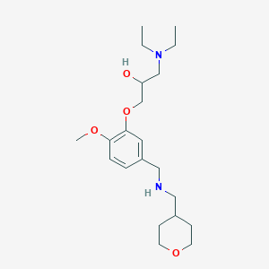 1-(diethylamino)-3-(2-methoxy-5-{[(tetrahydro-2H-pyran-4-ylmethyl)amino]methyl}phenoxy)-2-propanol