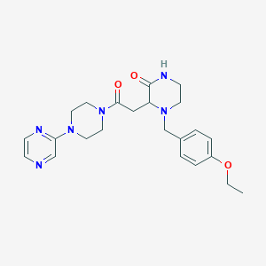 4-(4-ethoxybenzyl)-3-{2-oxo-2-[4-(2-pyrazinyl)-1-piperazinyl]ethyl}-2-piperazinone