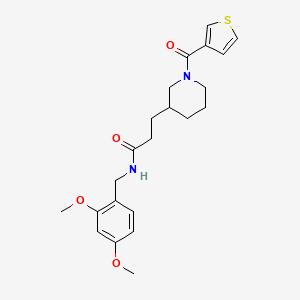 molecular formula C22H28N2O4S B5966887 N-(2,4-dimethoxybenzyl)-3-[1-(3-thienylcarbonyl)-3-piperidinyl]propanamide 