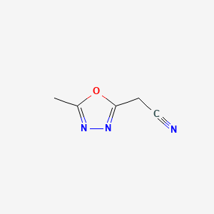 molecular formula C5H5N3O B596692 (5-甲基-1,3,4-恶二唑-2-基)乙腈 CAS No. 130781-63-4